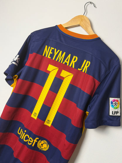 Neymar JR FC Barcelona 2015-16 home football shirt (M)