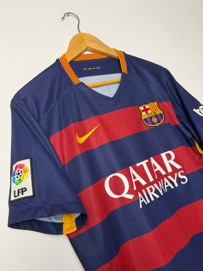 Neymar JR FC Barcelona 2015-16 home football shirt (M)