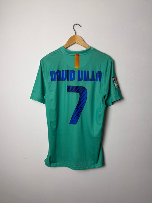 David Villa FC Barcelona 2010-11 away football shirt (M)