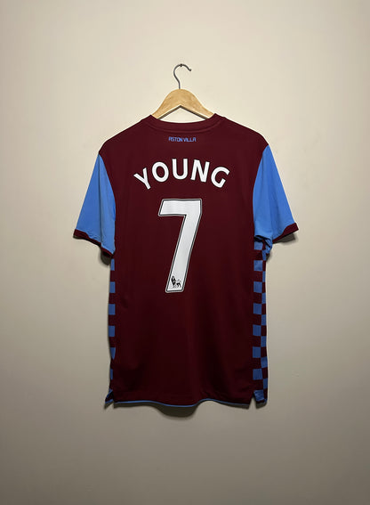 Ashley Young Aston Villa 2010-11 home football shirt (M)