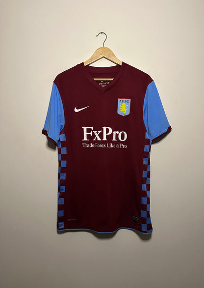 Ashley Young Aston Villa 2010-11 home football shirt (M)