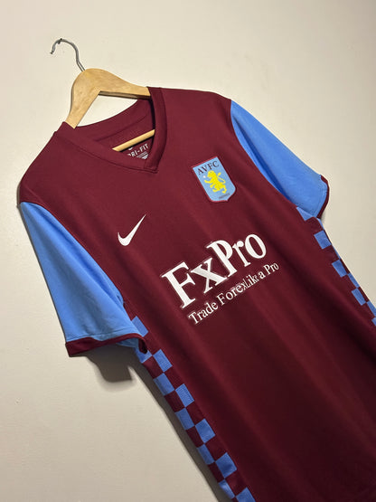 Ashley Young Aston Villa 2010-11 home football shirt (M)