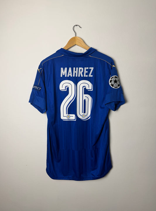 Riyad Mahrez Leicester City FC 2015-16 home football shirt (L)