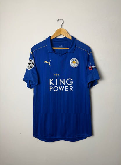 Riyad Mahrez Leicester City FC 2015-16 home football shirt (L)