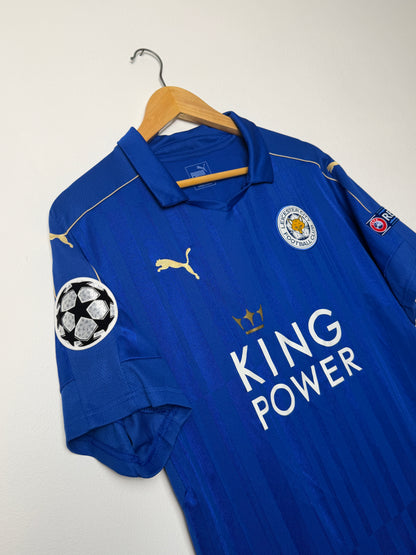 Riyad Mahrez Leicester City FC 2015-16 home football shirt (L)