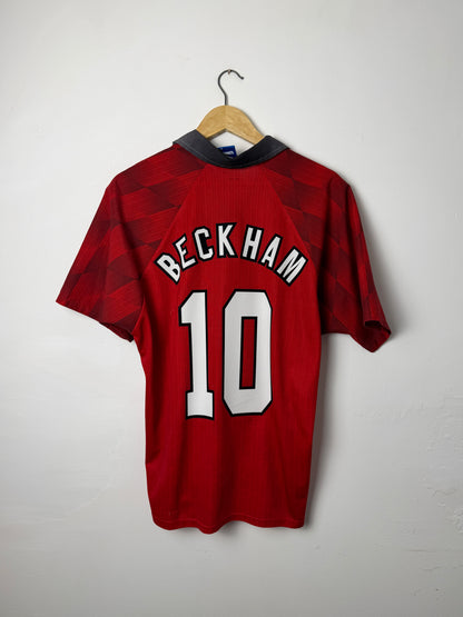 David Beckham Manchester United 1996-98 home football shirt (M)