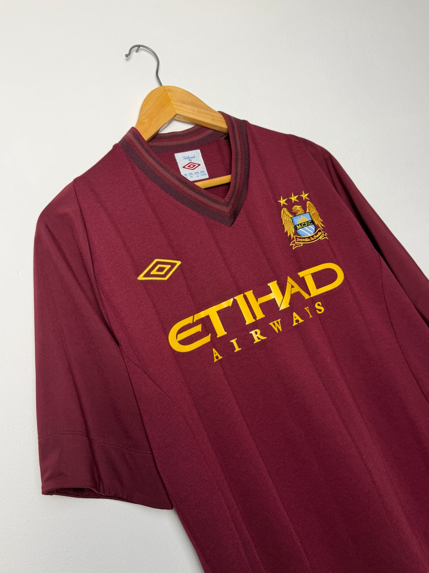 Sergio Aguero Manchester City 2012-13 away football shirt (L)