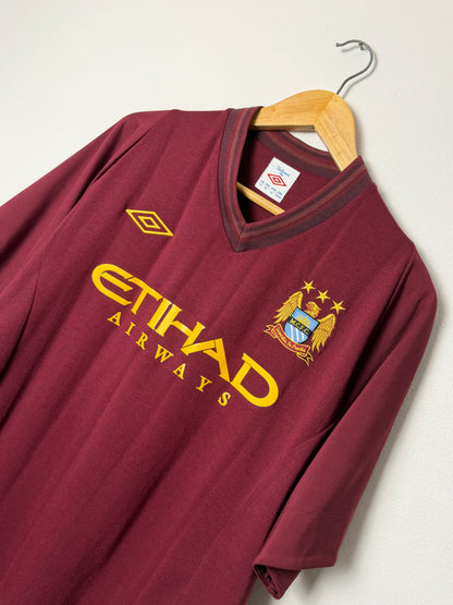 Sergio Aguero Manchester City 2012-13 away football shirt (L)