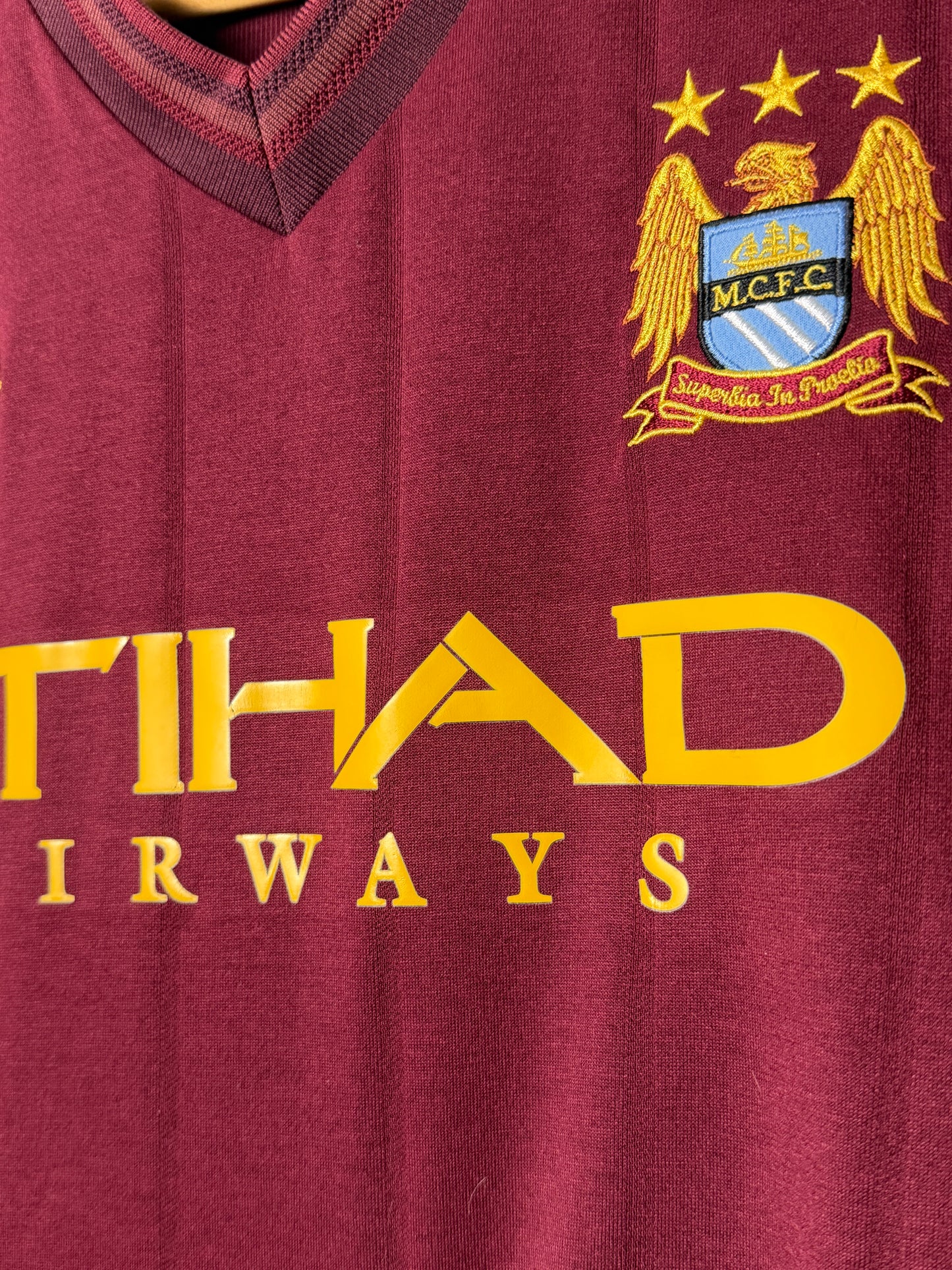 Sergio Aguero Manchester City 2012-13 away football shirt (L)