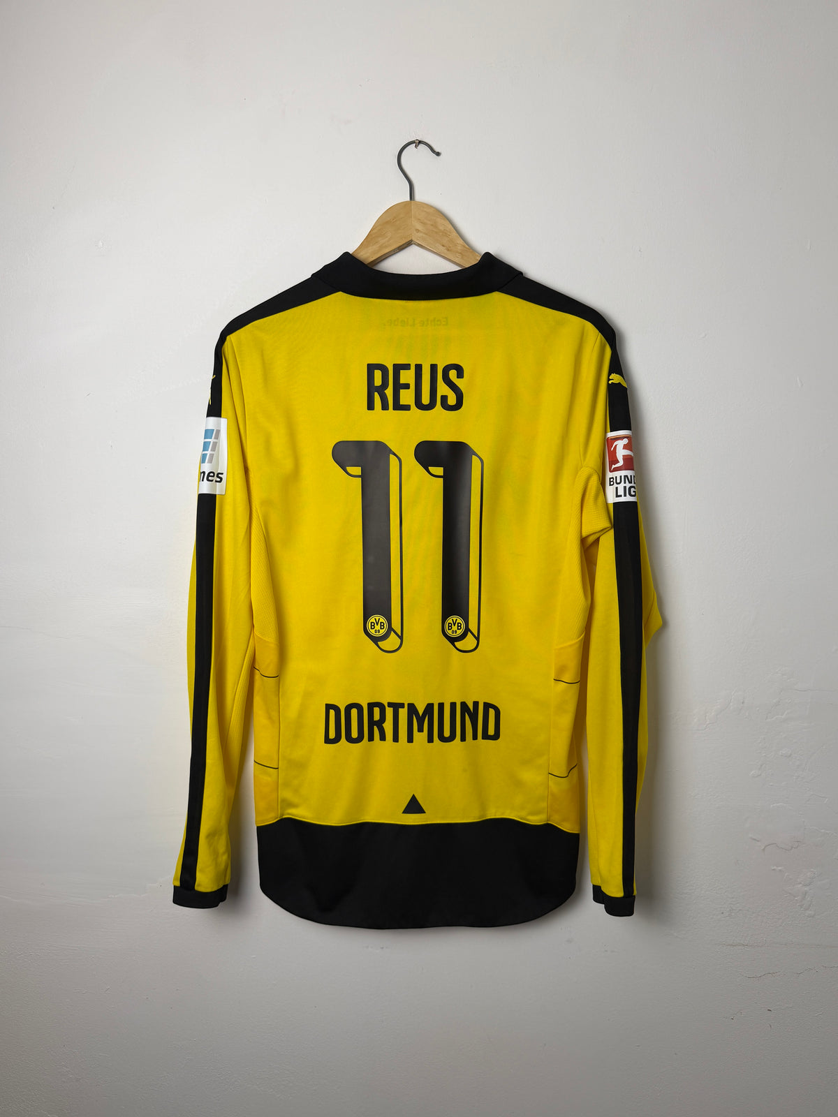 Marco Reus Borussia Dortmund 2015-16 long sleeve home football shirt (M)
