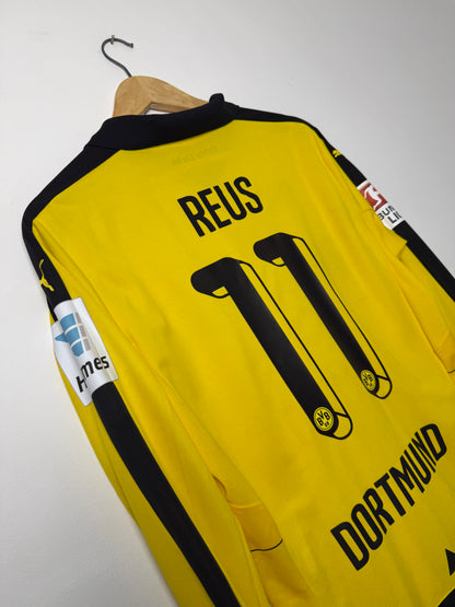 Marco Reus Borussia Dortmund 2015-16 long sleeve home football shirt (M)