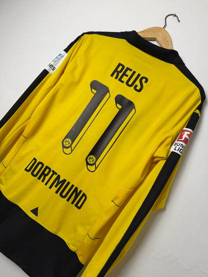 Marco Reus Borussia Dortmund 2015-16 long sleeve home football shirt (M)