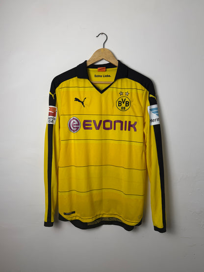 Marco Reus Borussia Dortmund 2015-16 long sleeve home football shirt (M)