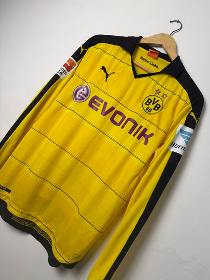 Marco Reus Borussia Dortmund 2015-16 long sleeve home football shirt (M)