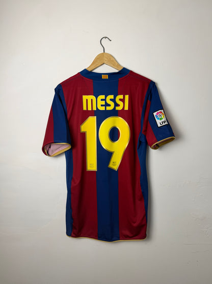 Lionel Messi FC Barcelona 2007-08 home football shirt (M)