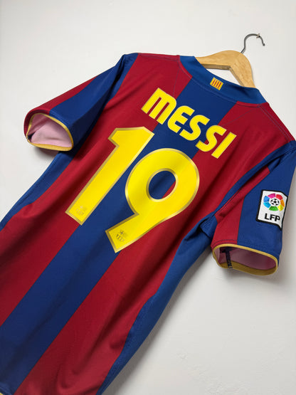 Lionel Messi FC Barcelona 2007-08 home football shirt (M)