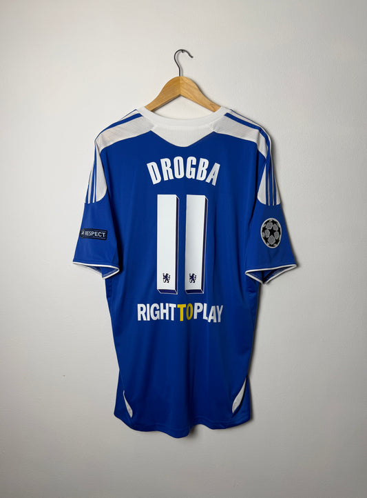 Didier Drogba Chelsea FC 2011-12 champions league final home football shirt (XL)