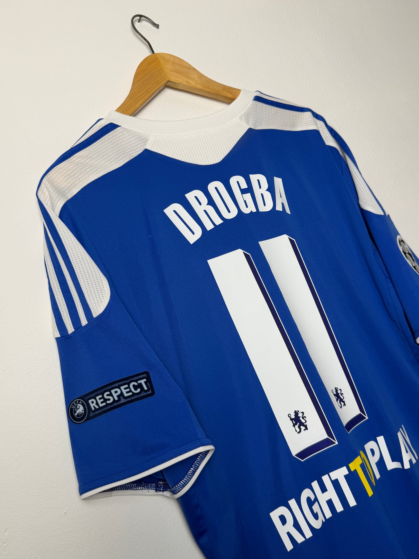 Didier Drogba Chelsea FC 2011-12 champions league final home football shirt (XL)