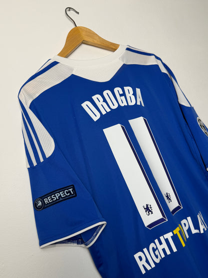 Didier Drogba Chelsea FC 2011-12 champions league final home football shirt (XL)