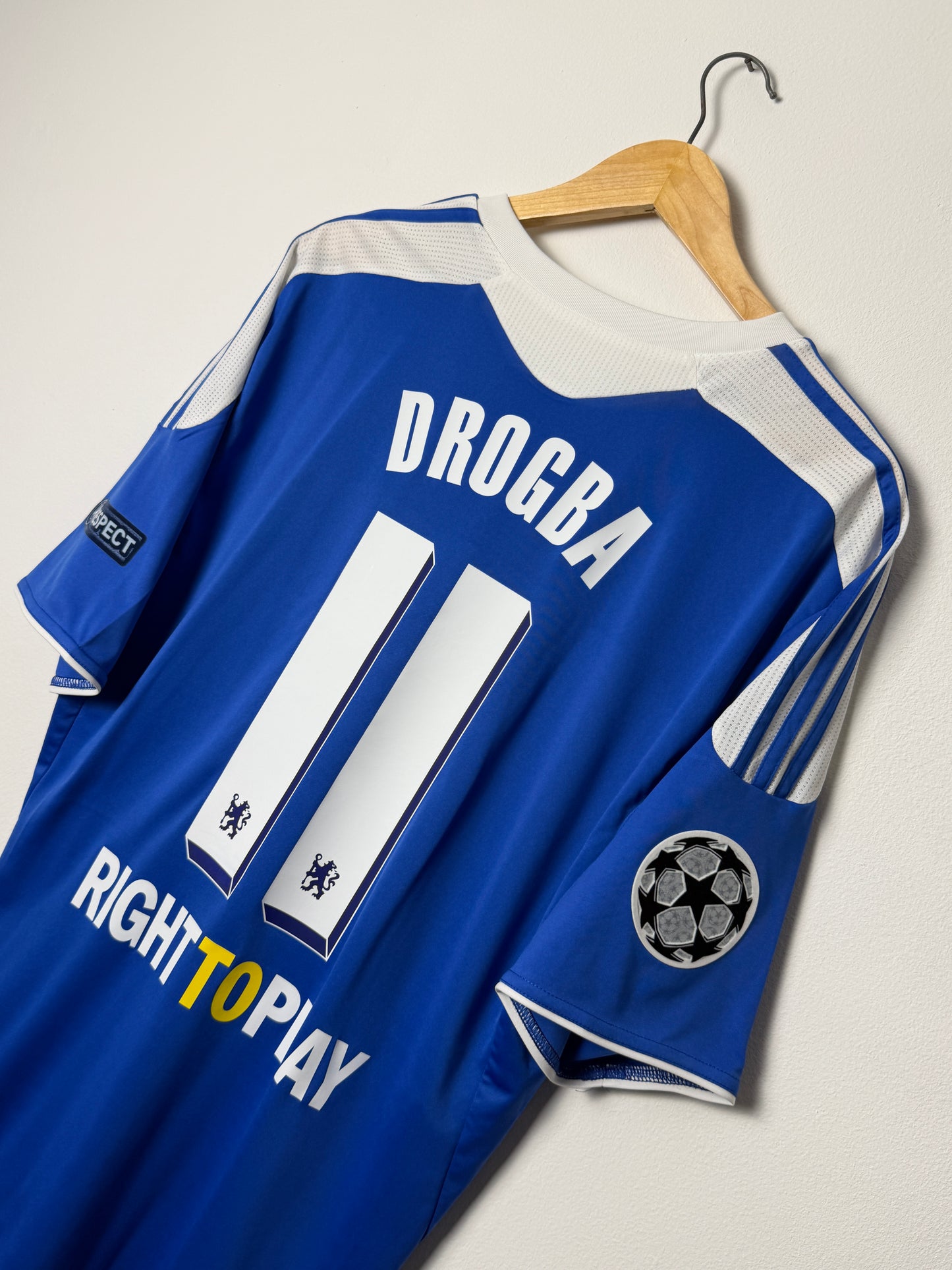 Didier Drogba Chelsea FC 2011-12 champions league final home football shirt (XL)