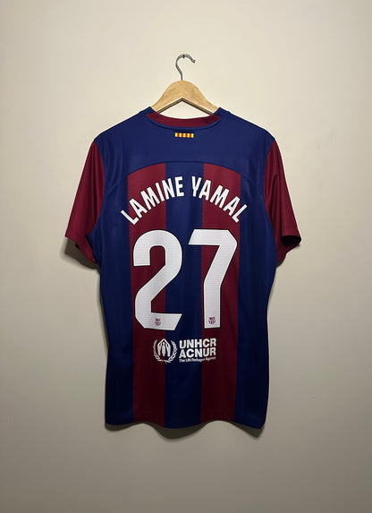 Lamine Yamal FC Barcelona 2022-23 home football shirt (L)