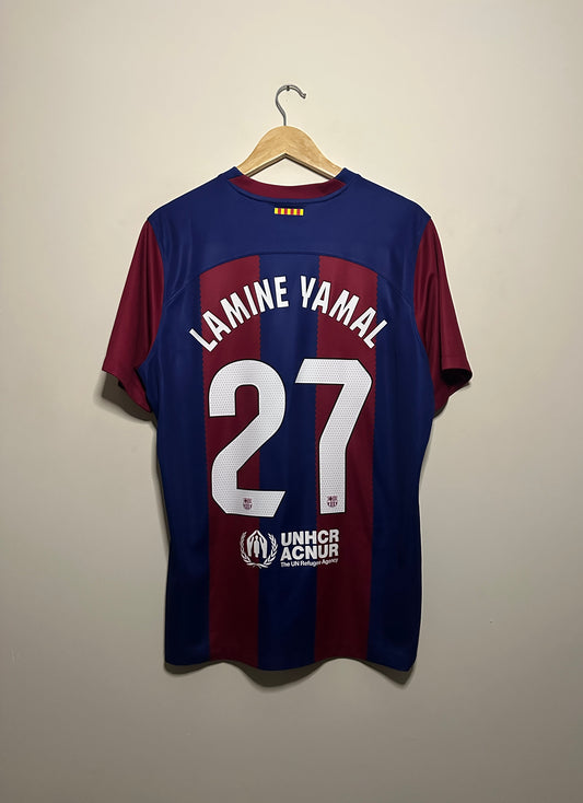 Lamine Yamal FC Barcelona 2022-23 home football shirt (L)