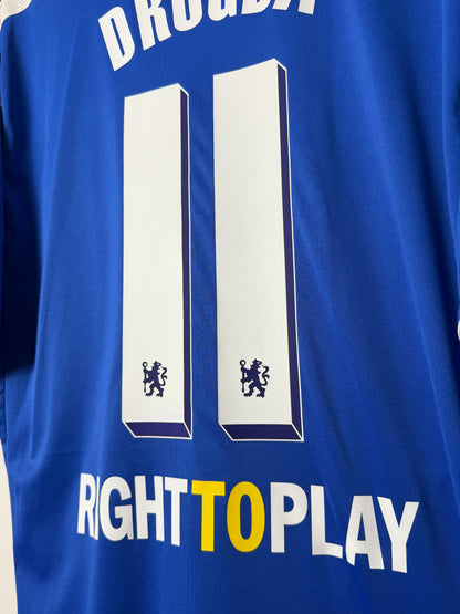 Didier Drogba Chelsea FC 2011-12 champions league final home football shirt (XL)
