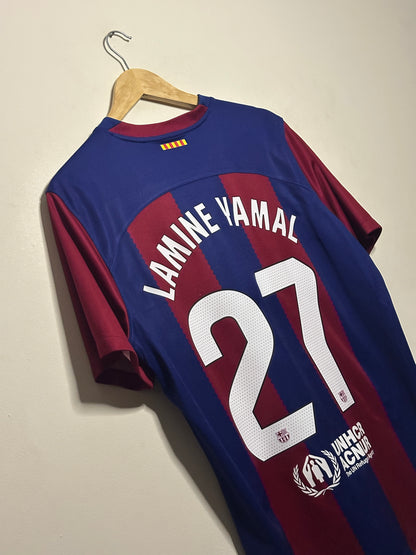 Lamine Yamal FC Barcelona 2022-23 home football shirt (L)