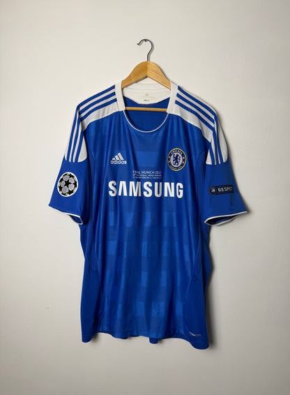 Didier Drogba Chelsea FC 2011-12 champions league final home football shirt (XL)