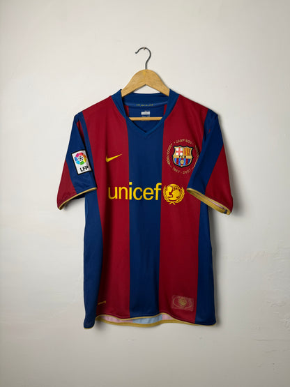 Lionel Messi FC Barcelona 2007-08 home football shirt (M)