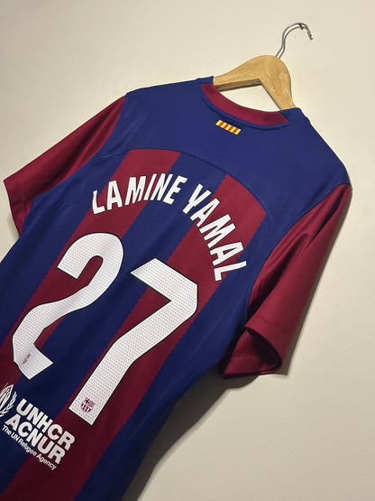 Lamine Yamal FC Barcelona 2022-23 home football shirt (L)