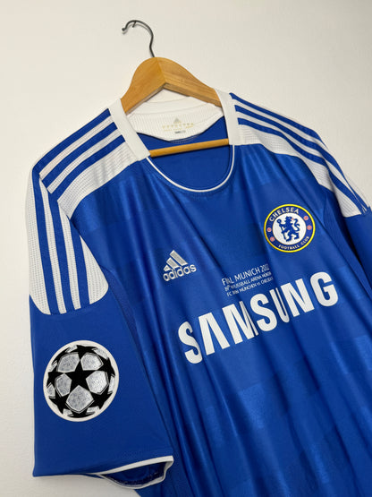 Didier Drogba Chelsea FC 2011-12 champions league final home football shirt (XL)