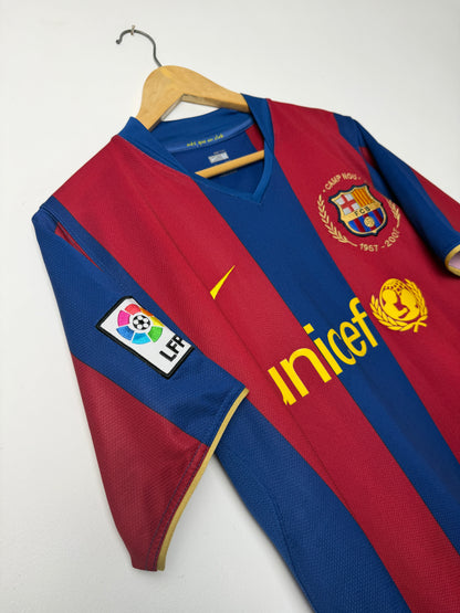 Lionel Messi FC Barcelona 2007-08 home football shirt (M)