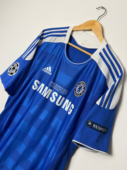 Didier Drogba Chelsea FC 2011-12 champions league final home football shirt (XL)