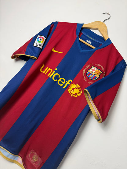 Lionel Messi FC Barcelona 2007-08 home football shirt (M)