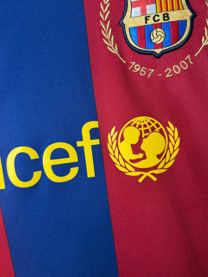 Lionel Messi FC Barcelona 2007-08 home football shirt (M)