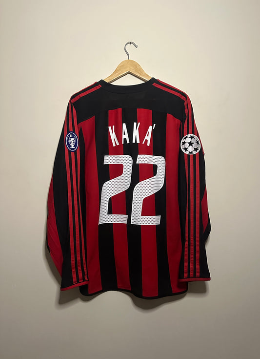 Kaka AC Milan 2003-04 long sleeve home football shirt (L)