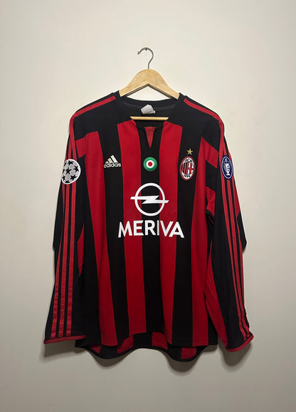 Kaka AC Milan 2003-04 long sleeve home football shirt (L)