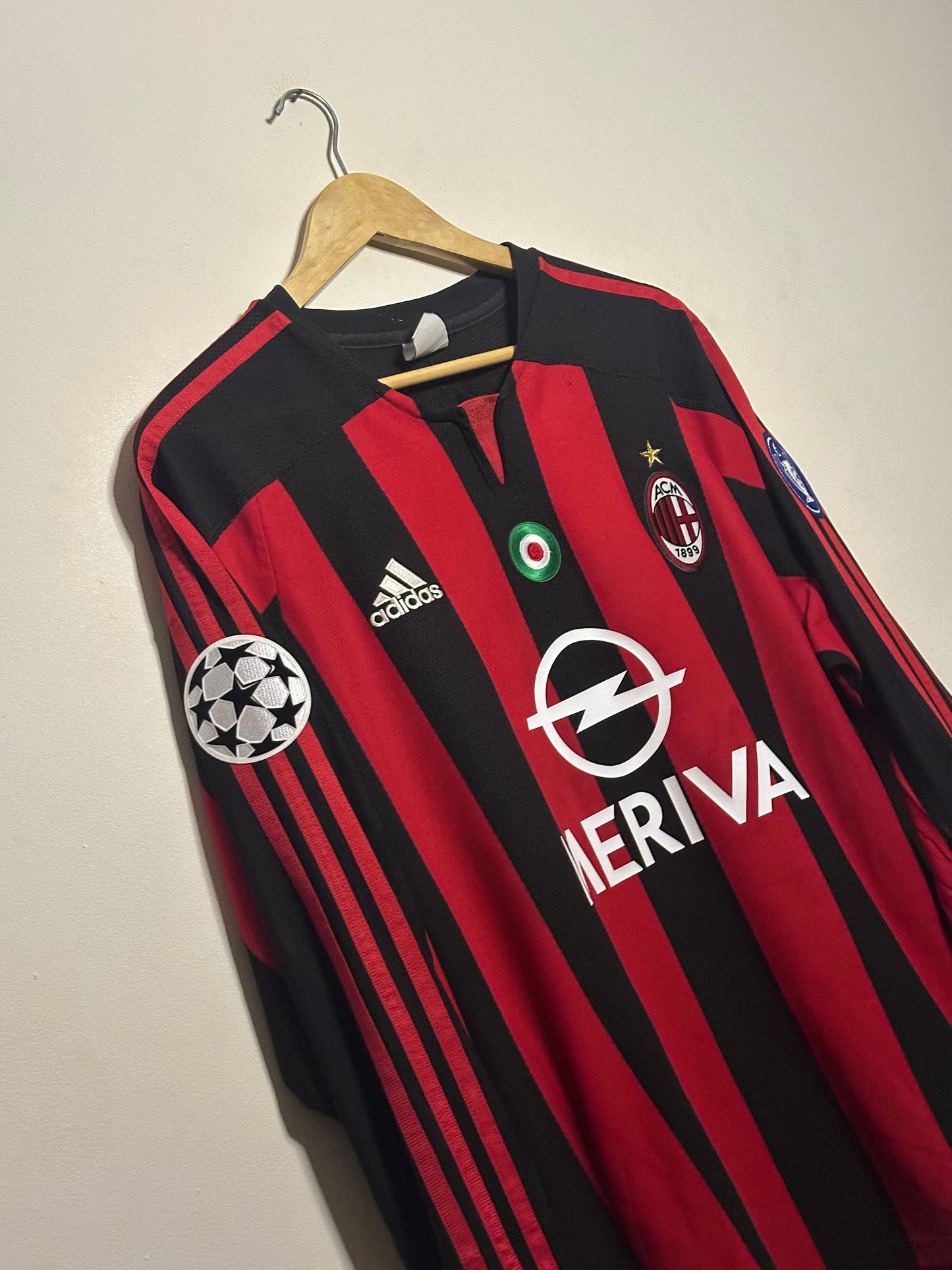 Kaka AC Milan 2003-04 long sleeve home football shirt (L)