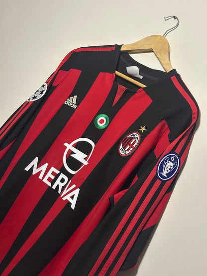 Kaka AC Milan 2003-04 long sleeve home football shirt (L)