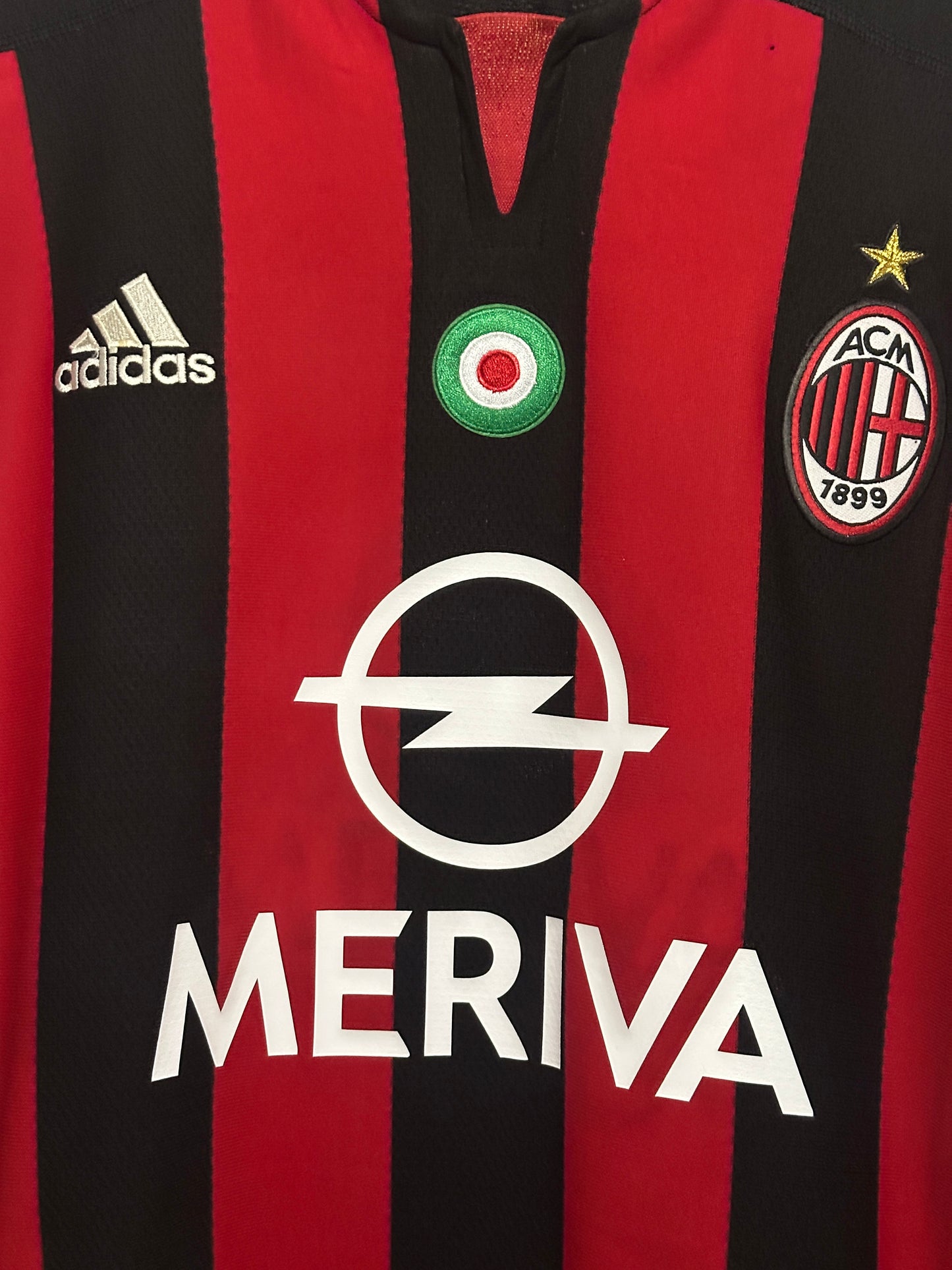 Kaka AC Milan 2003-04 long sleeve home football shirt (L)