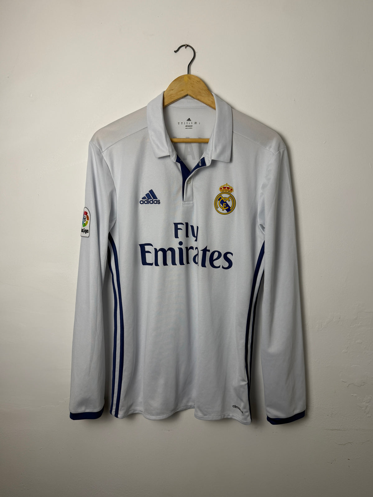 Cristiano Ronaldo Real Madrid CF 2016-17 long sleeve home football shirt (M)