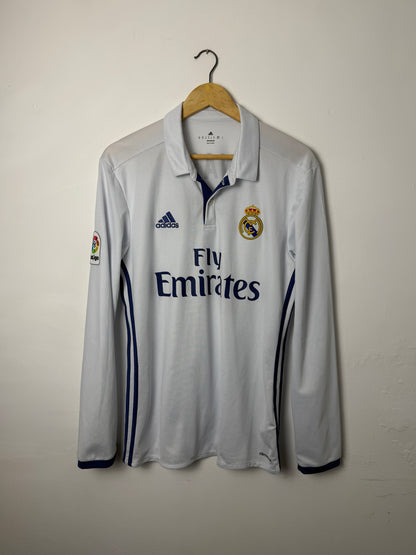 Cristiano Ronaldo Real Madrid CF 2016-17 long sleeve home football shirt (M)