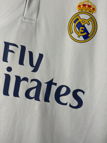 Cristiano Ronaldo Real Madrid CF 2016-17 long sleeve home football shirt (M)