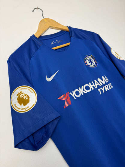 Eden Hazard Chelsea FC 2017-18 home football shirt (M)