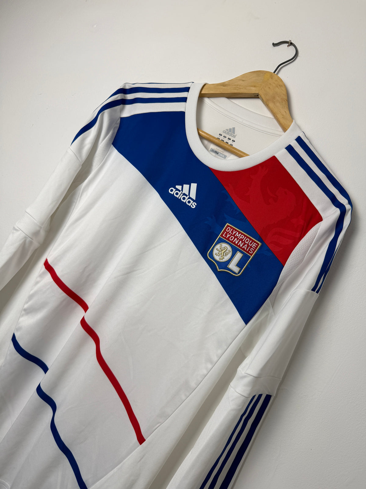 Alexandre Lacazette Olympique Lyonnais 2012-13 long sleeve home football shirt (M)