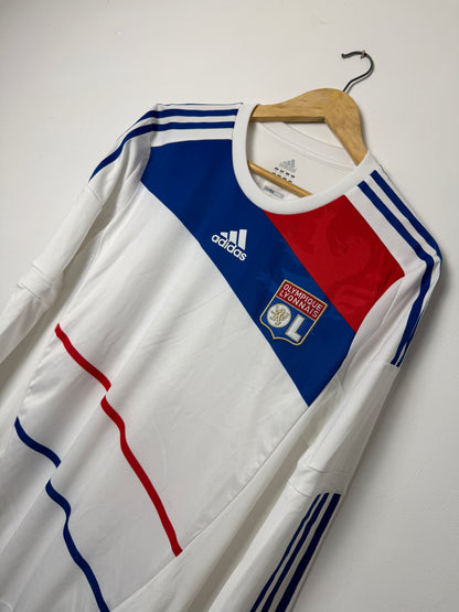 Alexandre Lacazette Olympique Lyonnais 2012-13 long sleeve home football shirt (M)