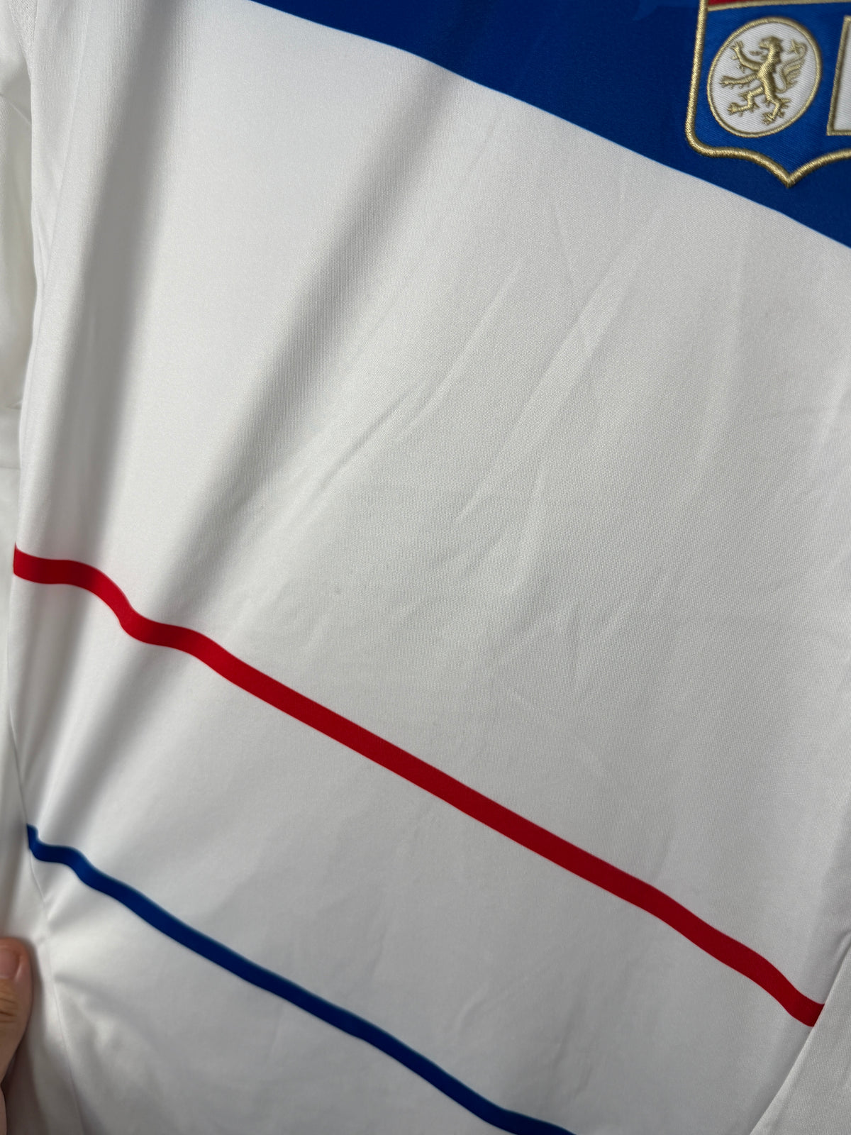 Alexandre Lacazette Olympique Lyonnais 2012-13 long sleeve home football shirt (M)