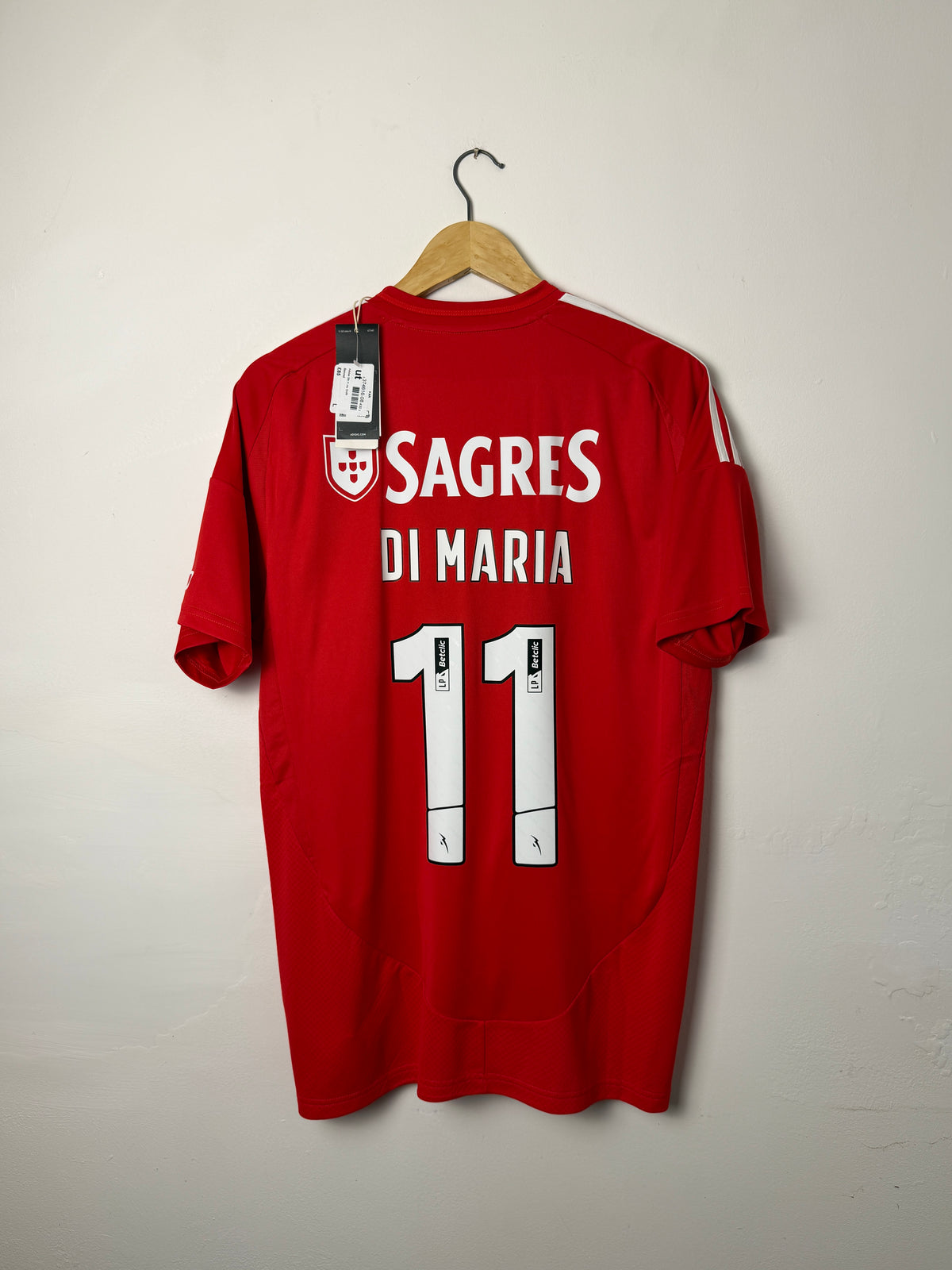 Angel Di Maria S.L. Benfica 2024-25 home football shirt (L)