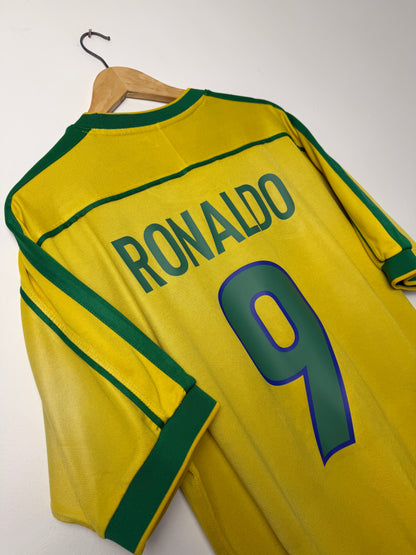 Ronaldo Nazario Brazil 1998 home football shirt (L)